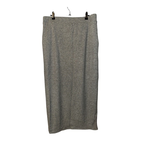 Heatherly Stitch Fix Gray Ribbed Ankle Skirt, XXL - Picture 4 of 7
